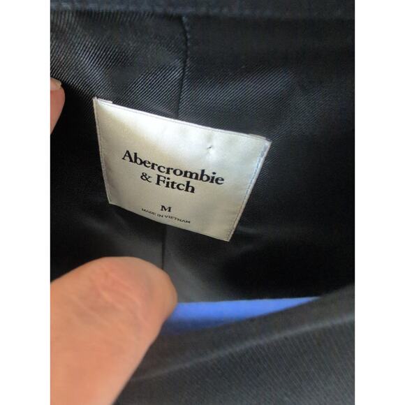 Abercrombie & Fitch Collarless Black Jacket size M - Picture 3 of 4